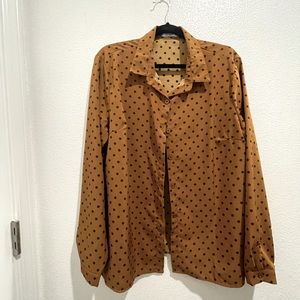 Vintage Gold and Black button down shirt